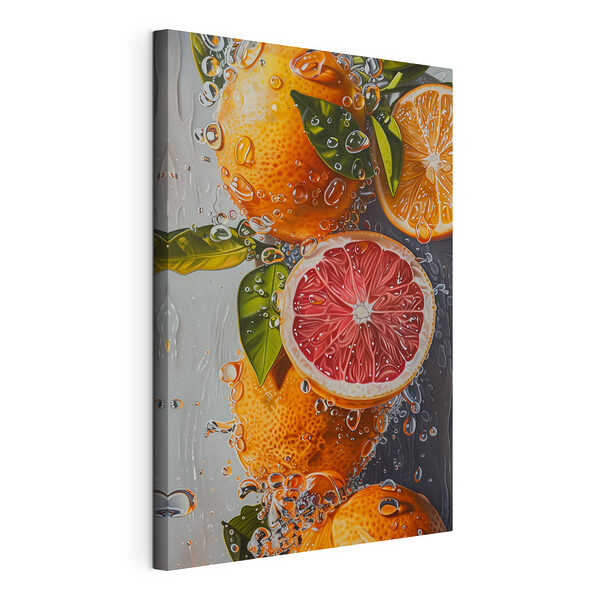 Stampa su tela Dipinto raffigurante arance e limoni