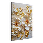 Stampa su tela Eleganti fiori dai toni metallici