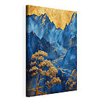 Stampa su tela Montagne blu con alberi