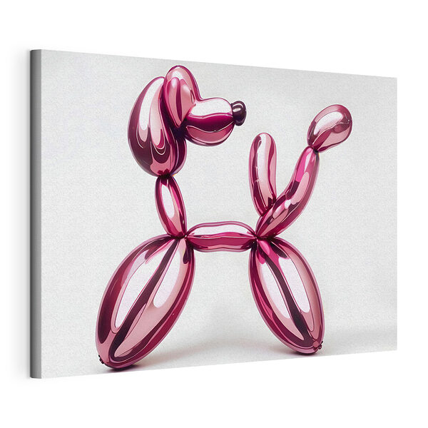 Stampa su tela Cane fatto di palloncini rosa