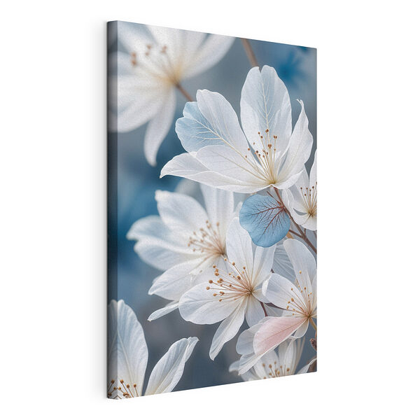 Stampa su tela Fiori bianchi e sereni, venature delicate