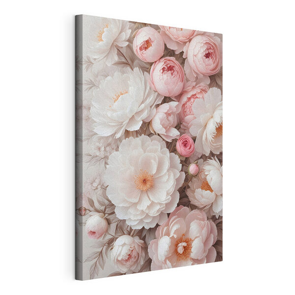 Stampa su tela Mazzo di fiori bianchi e rosa