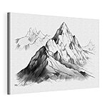 Stampa su tela Disegno di una montagna