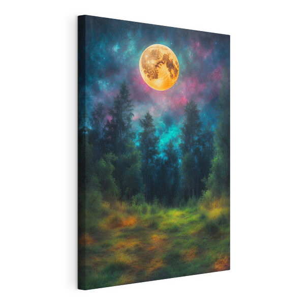 Stampa su tela La luna nel cielo sopra una foresta (COD: s39608) Stampa su tela Stampa su tela La luna nel cielo sopra una foresta (COD: s39608)