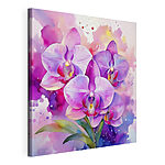 Stampa su tela Dipinto raffigurante fiori viola
