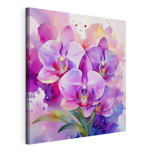 Dipinto raffigurante fiori viola Stampa su tela Dipinto raffigurante fiori viola