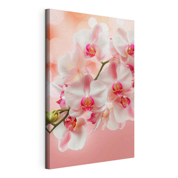 Stampa su tela Eleganti orchidee in una delicata tonalità rosa cipria