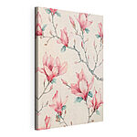 Stampa su tela Carta da parati con fiori rosa