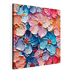 Stampa su tela Fiori colorati in una fioritura artistica