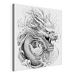 Stampa su tela Drago con testa di drago