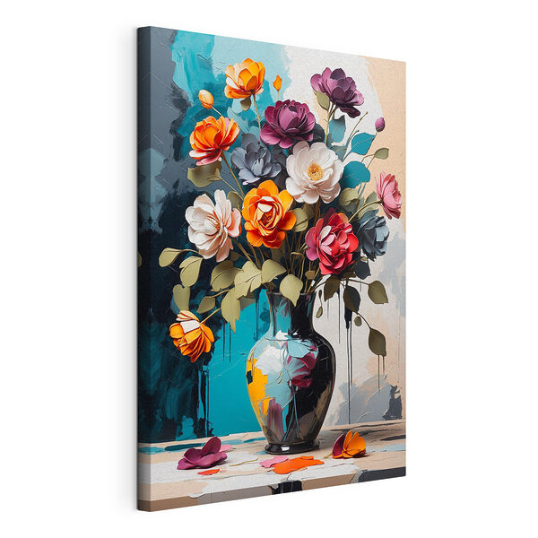 Stampa su tela Vaso con dei fiori dentro