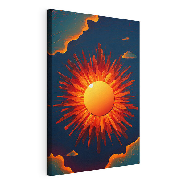 Il sole splende luminoso nel cielo Stampa su tela Il sole splende luminoso nel cielo