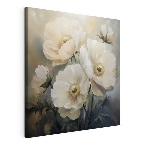 Dipinto raffigurante fiori bianchi Stampa su tela Dipinto raffigurante fiori bianchi