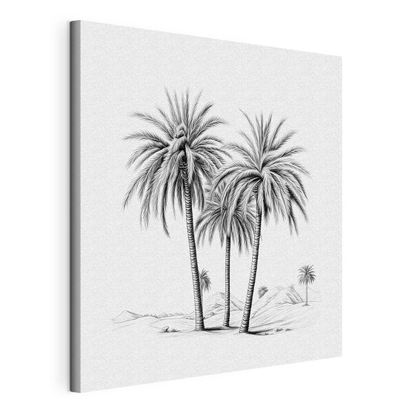 Gruppo di palme nel deserto Stampa su tela Gruppo di palme nel deserto
