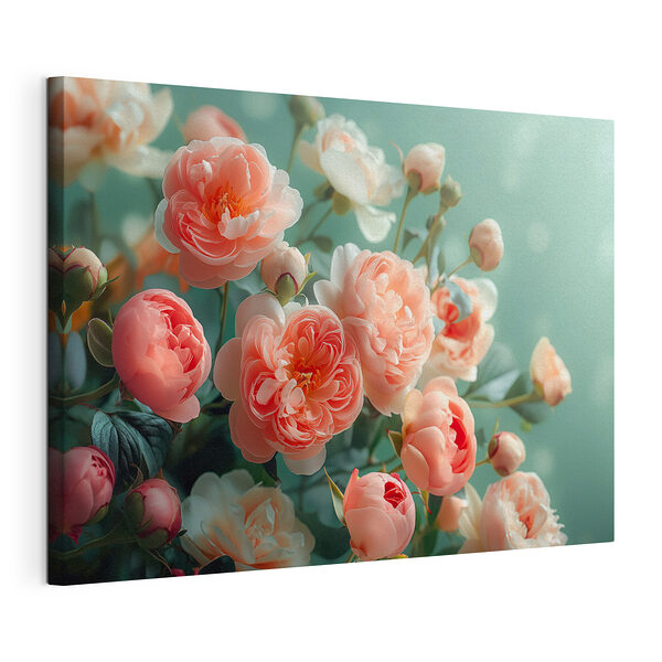 Stampa su tela Mazzo di fiori rosa e bianchi