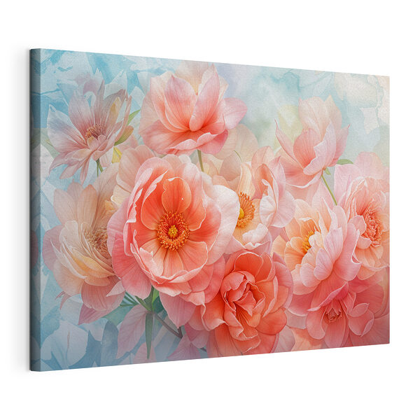 Stampa su tela Mazzo di fiori rosa