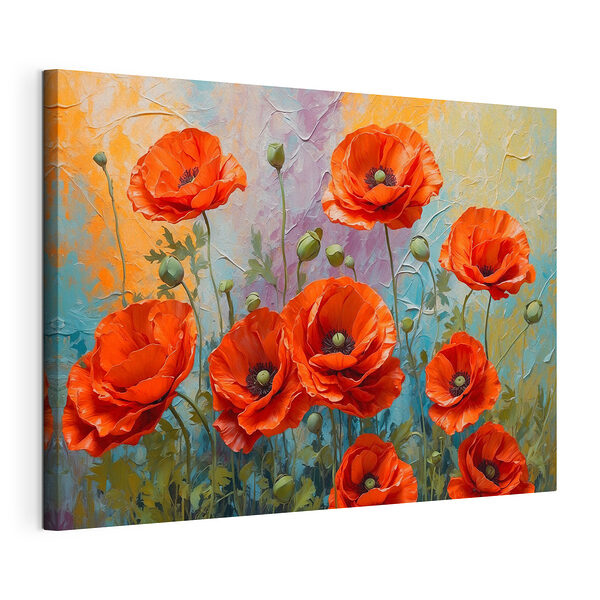 Dipinto raffigurante fiori rossi Stampa su tela Dipinto raffigurante fiori rossi