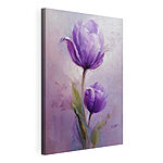 Stampa su tela Dipinto raffigurante fiori viola