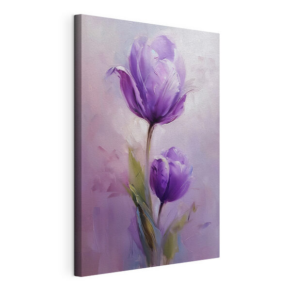 Dipinto raffigurante fiori viola Stampa su tela Dipinto raffigurante fiori viola
