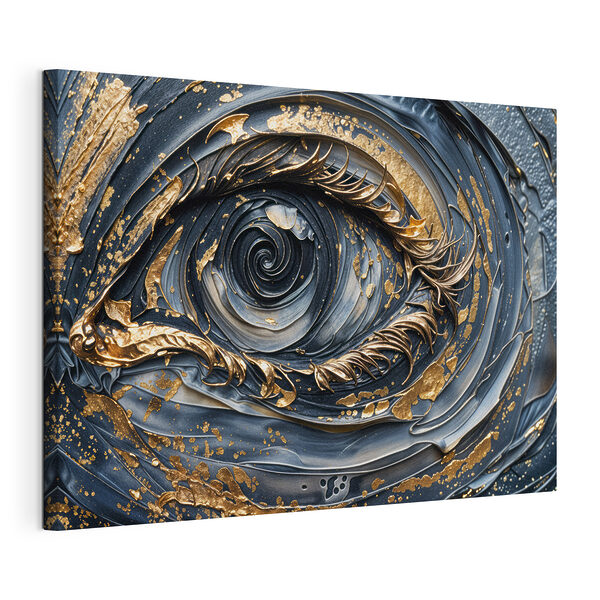 Stampa su tela Eleganza a spirale in tonalità metalliche