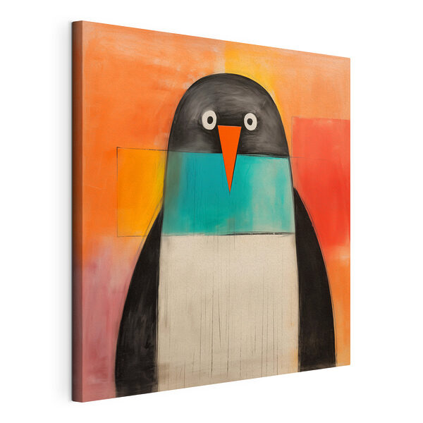 Stampa su tela Dipinto raffigurante un pinguino