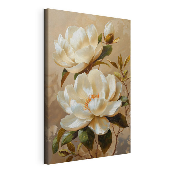 Dipinto raffigurante fiori bianchi Stampa su tela Dipinto raffigurante fiori bianchi