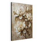 Stampa su tela Dipinto raffigurante fiori bianchi