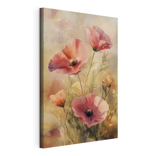 Dipinto raffigurante fiori rosa Stampa su tela Dipinto raffigurante fiori rosa