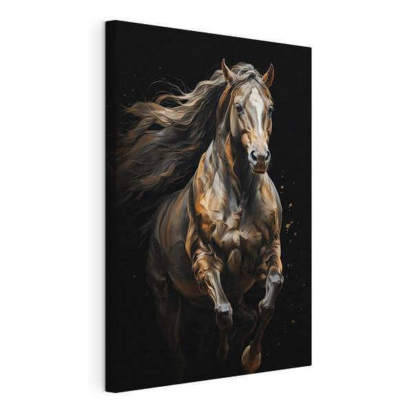 Cavallo dal pelo lungo che corre Stampa su tela Cavallo dal pelo lungo che corre
