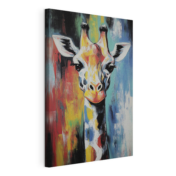 Stampa su tela Dipinto raffigurante una giraffa