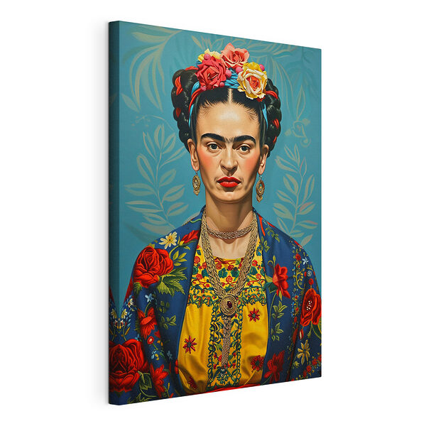Stampa su tela Frida Kahlo: La bellezza in fiore