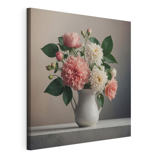 Stampa su tela Vaso di fiori su un tavolo
