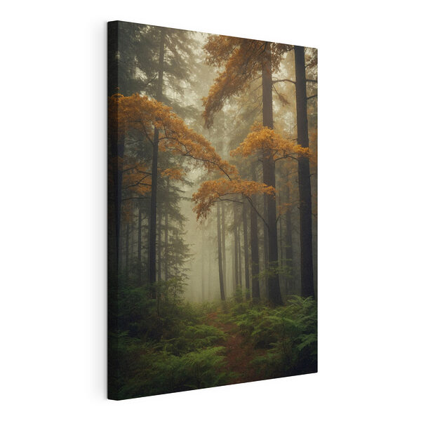 Stampa su tela Foresta con alberi e nebbia (COD: s40474) Stampa su tela Stampa su tela Foresta con alberi e nebbia (COD: s40474)