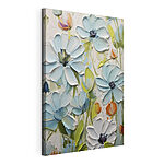 Stampa su tela Dipinto di fiori su una parete