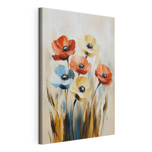 Stampa su tela Dipinto di fiori su tela