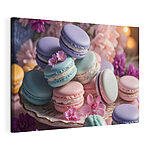 Stampa su tela Piatto di macarons colorati