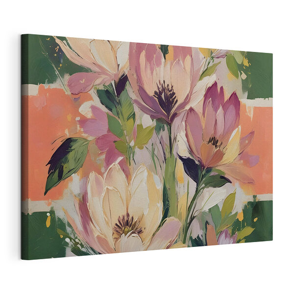 Stampa su tela Dipinto di fiori su tela