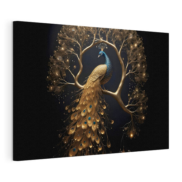 Un pavone adornato dall'eleganza della natura Stampa su tela Un pavone adornato dall'eleganza della natura