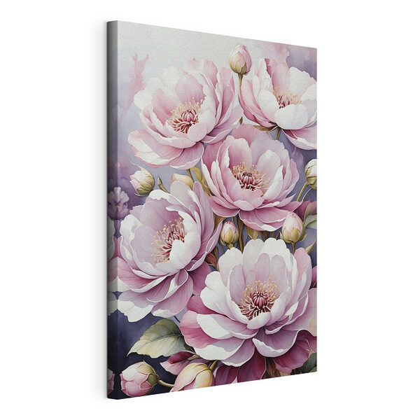 Fiori eleganti dai colori tenui Stampa su tela Fiori eleganti dai colori tenui