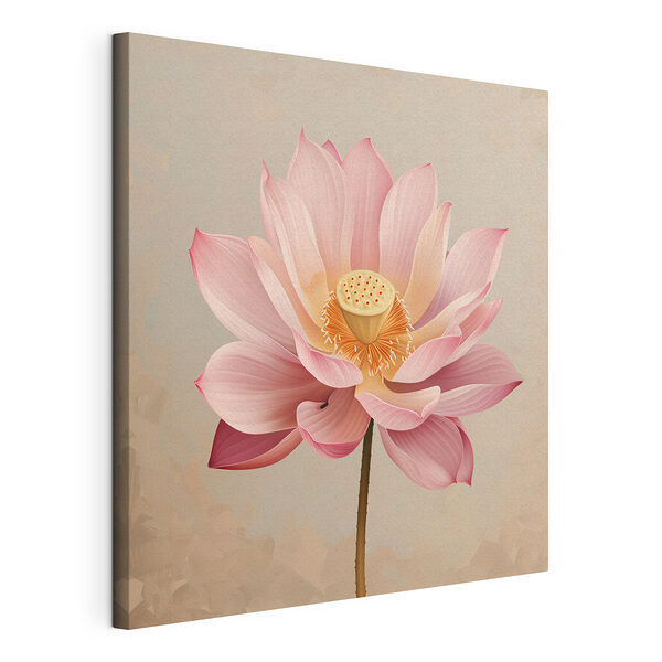 Stampa su tela Rosa tenue ed eleganza in perfetta armonia