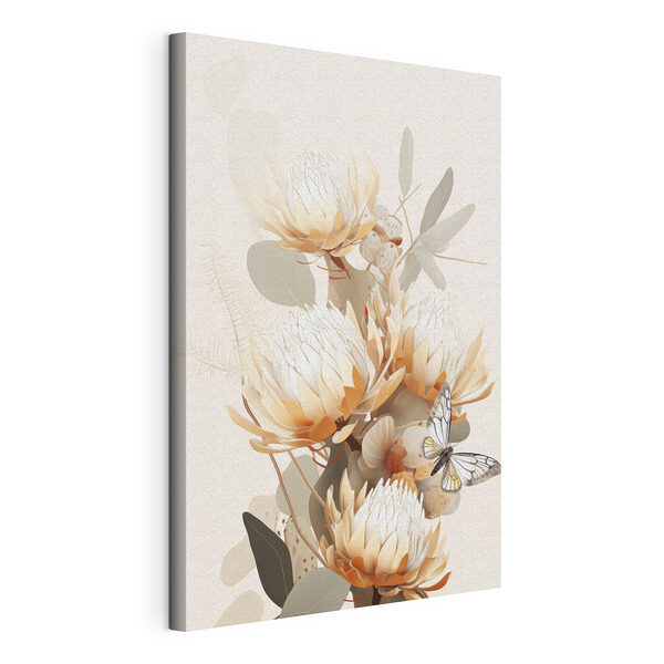 Farfalla su un fiore Stampa su tela Farfalla su un fiore