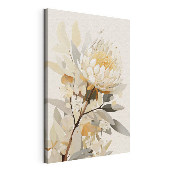 Stampa su tela Fiore bianco con il centro giallo