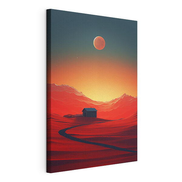 Stampa su tela Casa nel deserto