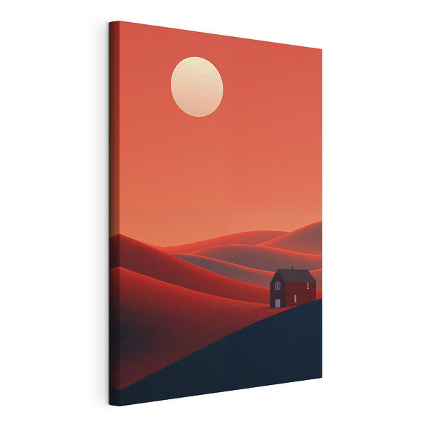 Stampa su tela Casa nel deserto