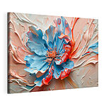 Stampa su tela Fiore blu e rosa