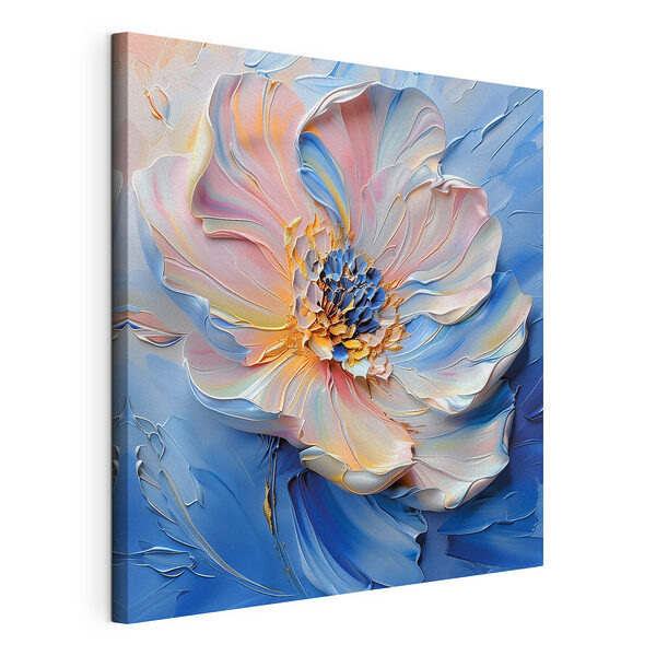 Stampa su tela Fiore dai colori vivaci in delicate tonalità pastello