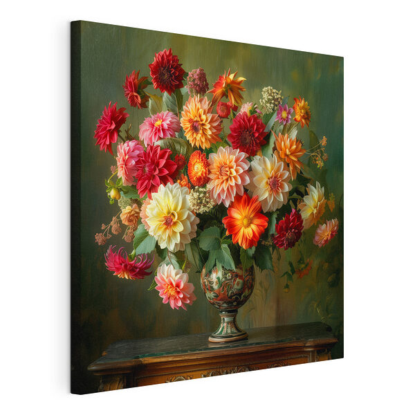 Stampa su tela Vaso di fiori su un tavolo