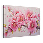 Stampa su tela Dipinto raffigurante fiori rosa