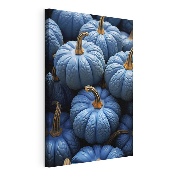 Stampa su tela Mucchio di zucche blu