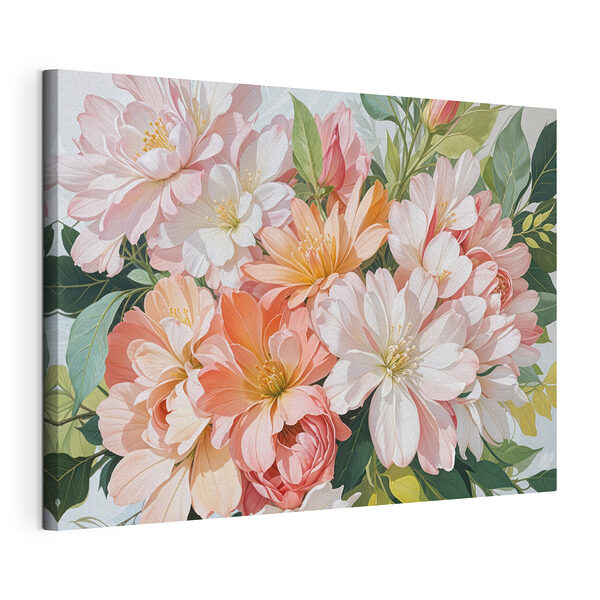 Stampa su tela Fiori delicati dai tenui toni pastello